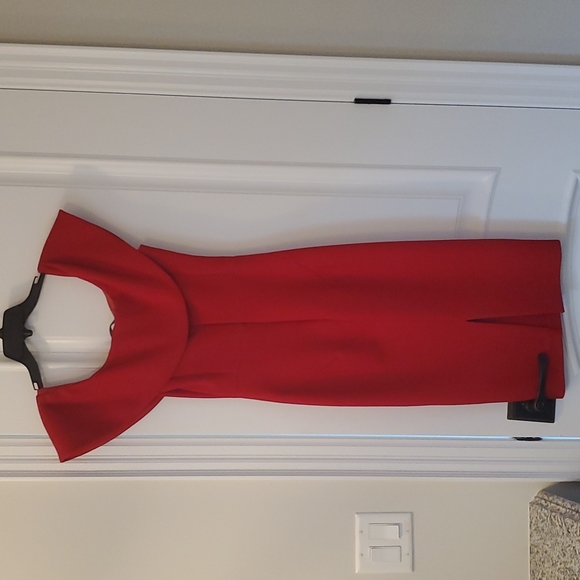 Zara Red Off the Shoulder Dress - Picture 4 of 6